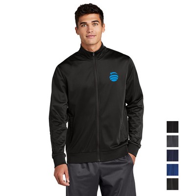 Sport-Tek® Tricot Sleeve Stripe Track Embroidered Jacket